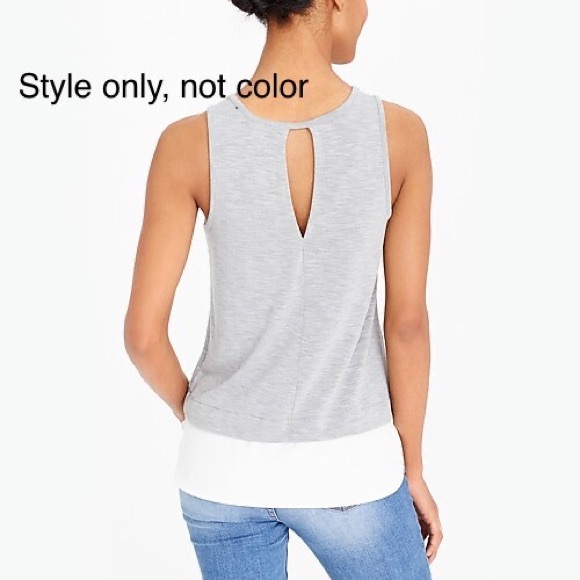 J Crew - Ivory tank top with hem - Picture 2 of 6